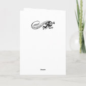 バロック式のダマスク織の挨拶状 シーズンカード (裏面)