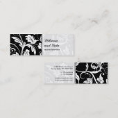 バロック式のダマスク織の細い名刺 スキニー名刺 (正面/裏面)