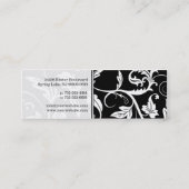 バロック式のダマスク織の細い名刺 スキニー名刺 (裏面)