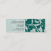 バロック式のダマスク織の細い名刺 スキニー名刺 (裏面)