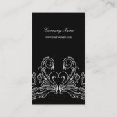 バロック式のフランスのでシックな名刺 名刺 (裏面)