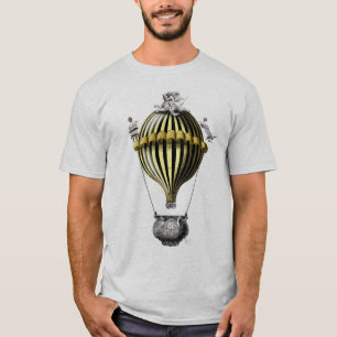 バロック式の気球の黒の黄色 Tシャツ