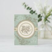 バロック式の花柄 ポストカード (スタンド正面)