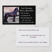 バロック式の馬の名刺 名刺 (正面/裏面)