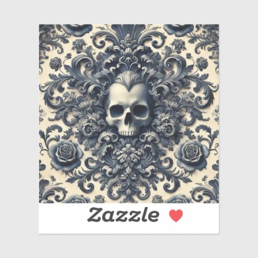 バロック式パンク – ゴシックスカル枕 シール (シート)