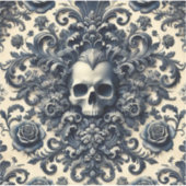 バロック式パンク – ゴシックスカル枕 シール (正面)