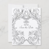 バロック式フレームが付いている日付を救って下さい セーブザデート (正面)