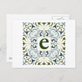 バロック文字E ポストカード (正面/裏面)
