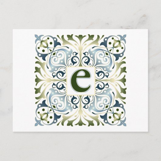 バロック文字E ポストカード (正面)