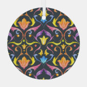 バロック明るさ:カラフルヴィンテージチャーム。 ガラスオーナメント (裏面)