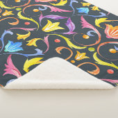 バロック明るさ：カラフルヴィンテージチャーム。 シェルパブランケット (3/4)