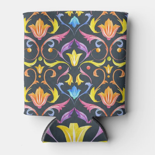 バロック明るさ:カラフルヴィンテージチャーム。 缶クーラー (正面)