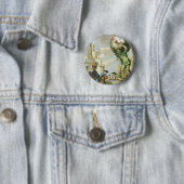 バロック時代の古風なアトラス扉絵 世界地図 缶バッジ (インサイチュ)