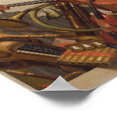 バロック楽器、ヴィオラ・ダ・ガンバ、バイオリンなど ポスター (角)