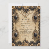 バロック様式のゴシック様式のハロウィーンナイト 招待状 (正面)