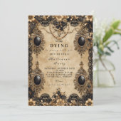 バロック様式のゴシック様式のハロウィーンナイト 招待状 (スタンド正面)