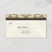 バロック様式のヴィンテージフォーマルリリ結婚のテーブル席 プレイスカード (裏面)