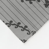 バロック様式の壁紙グレー フリースブランケット (角)