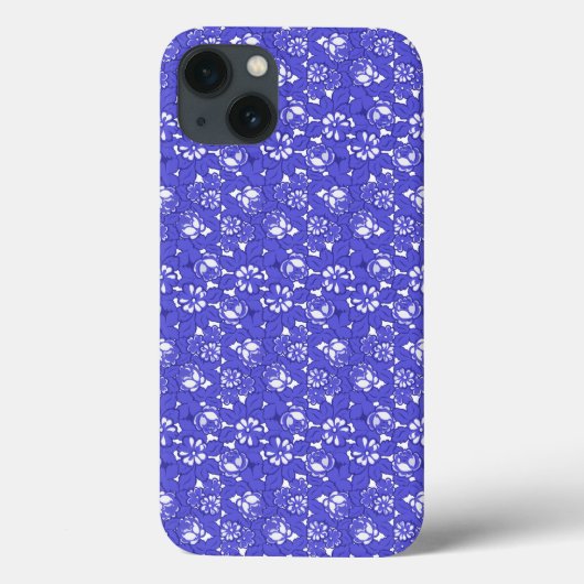 バロック様式の壁紙 - 青い花模様 Case-Mate iPhoneケース (裏面)