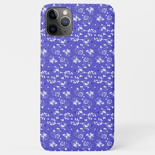 バロック様式の壁紙 - 青い花模様 Case-Mate iPhoneケース (裏面)