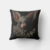 バロック様式の服の大きなこうもり クッション (裏面)