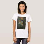 バロック様式の花瓶の花の静物画 Tシャツ (正面フル)