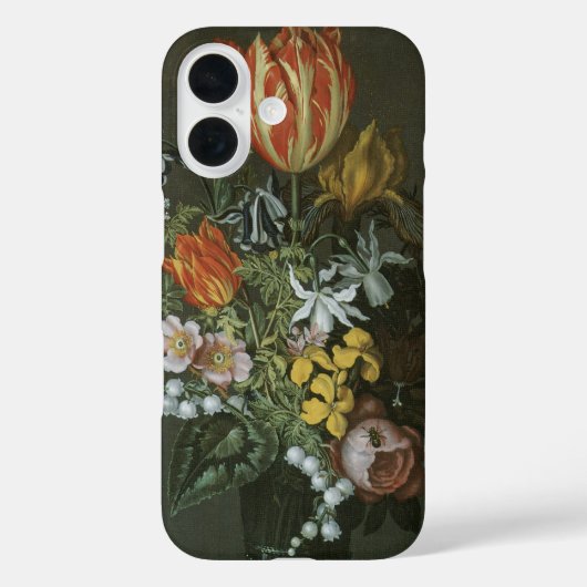 バロック様式の花瓶の花、静物画 Case-Mate iPhoneケース (裏面)