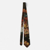 バロック様式の花瓶の静物画 ネクタイ (裏面)