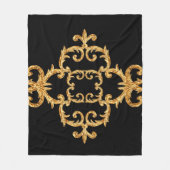 バロック様式の装飾金模様フリースブランケット フリースブランケット (正面)