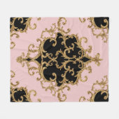 バロック様式の装飾金模様フリースブランケット フリースブランケット (正面(横))