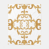 バロック様式の装飾金模様フリースブランケット フリースブランケット (正面)