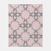 バロック様式の装飾銀模様フリースブランケット フリースブランケット (正面)