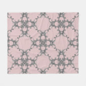 バロック様式の装飾銀模様フリースブランケット フリースブランケット (正面(横))