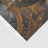 バロック様式の部屋にルネッサンス様式のドレスを着た女性 薄葉紙 (詳細)