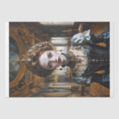 バロック様式の部屋にルネッサンス様式のドレスを着た女性 薄葉紙 (正面)