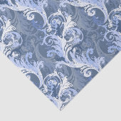 バロック様式の青い色パターン 薄葉紙 (詳細)