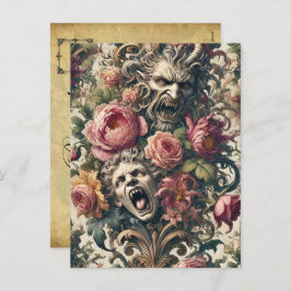 バロック様式の飢餓の痛み – ゴシックビクトリアン様式 シーズンポストカード