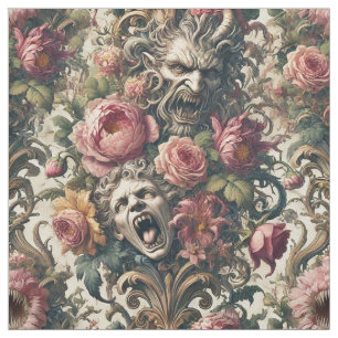 バロック様式の飢餓の痛み – Gothic Statement Tile ファブリック