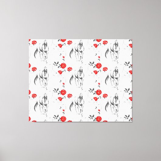 バロック様式の馬のキャンバス印刷 キャンバスプリント (正面)