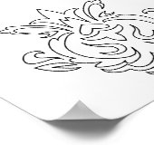 バロック様式アウトラインプリント ポスター (角)