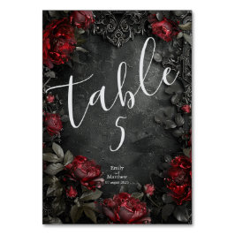 バロック様式ゴシック様式の牡丹 テーブルナンバー