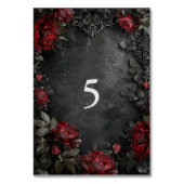 バロック様式ゴシック様式の牡丹 テーブルナンバー (裏面)