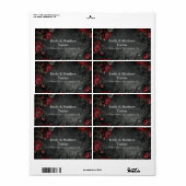 バロック様式ゴシック様式の牡丹 ラベル (フルシート)