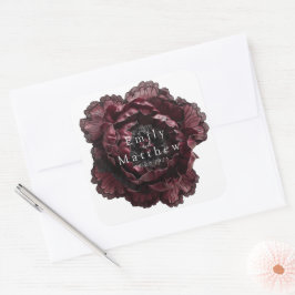 バロック様式ゴシック結婚牡丹 スクエアシール