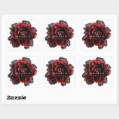 バロック様式ゴシック結婚牡丹 スクエアシール (シート)