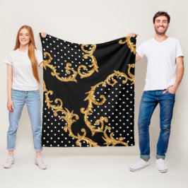 バロック様式ゴールデンフリースブランケット フリースブランケット