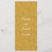 バロック様式ゴールデンプラークのメニューラックカード メニュー (裏面)