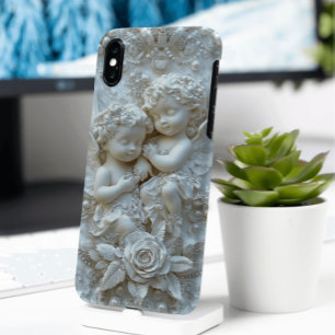 バロック様式チェルブ/天使3Dルック iPhone XS MAXケース