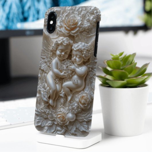 バロック様式チェルブ/天使3Dルック Case-Mate iPhoneケース
