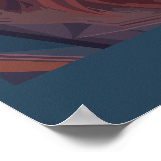 バロック獅子頭 |幾何学的構成主義アート ポスター (角)